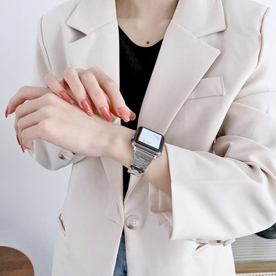 高級AP改不鏽鋼錶帶 適用於 Apple Watch S8/Ultra/7/6/se2/4 蘋果智能手錶配件