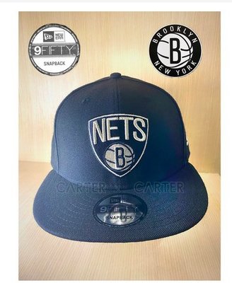 New Era x NBA Brooklyn Nets Silver 9Fifty 美國職籃布魯克林黑銀繡線底部棒球帽