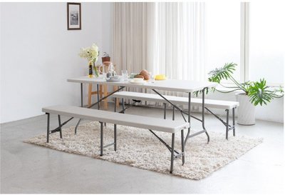 露營用品 Amos 180*76手提折疊式戶外露營餐桌/會議桌(不含椅)  ADCN012