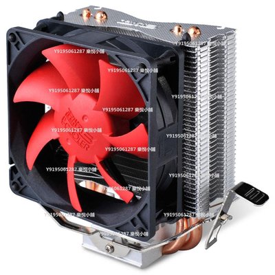 超頻三PCCOOLER 紅海MINI電腦CPU純銅雙導流熱管散熱器附帶硅脂~樂悅小鋪