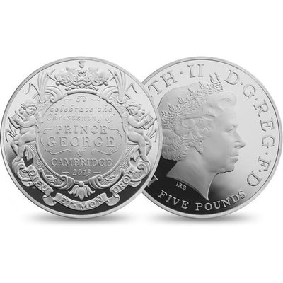 英國 2013 紀念幣 英國小王子受洗紀念銀幣II 原廠原盒