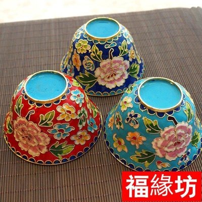 【熱賣精選】  老北京景泰藍碗銅胎掐絲琺瑯碗非遺景泰藍特色手工藝品送老外861
