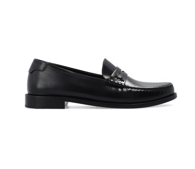 [全新真品代購-S/S22 新品!] SAINT LAURENT 黑色皮革 樂福鞋 / 皮鞋 (YSL) PENNY
