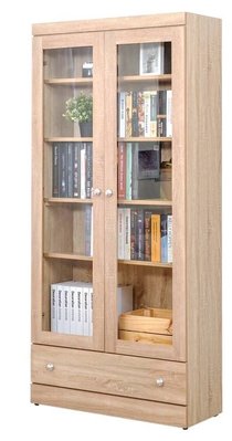 【萊夫家居】KV-A16H：2.7尺橡木色下抽書櫃【台中家具】展示櫃 公文櫃 收納櫃 書架 活動隔板 套房家具 台灣製造