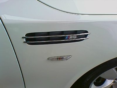《※台灣之光※》全新 BMW 寶馬 E60 M5樣式黑底2條電鍍葉子板鯊魚鰭外銷精品非大陸貨可比