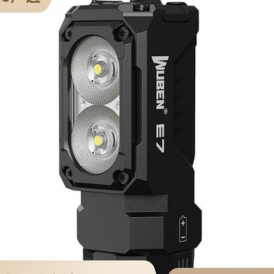 跨境務本WUBEN E7強光頭燈可充電LED超亮戶外露營家用強磁EDC手電