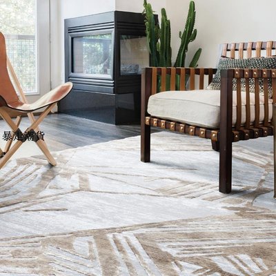 【熱賣精選】地毯 客廳地毯 現代藝術抽象派北歐地毯簡約美式客廳沙發茶幾大地毯臥室床邊地毯