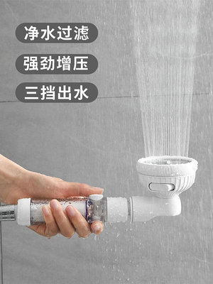 日本浴室凈水過濾花灑噴頭家用淋浴洗澡增壓手持熱水器沐浴蓮蓬頭~半島鐵盒