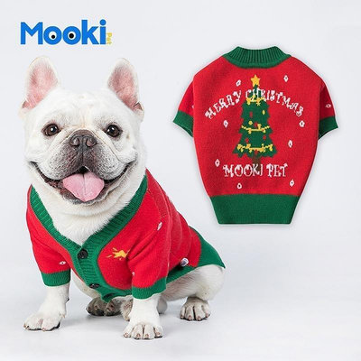 【現貨精選】mookipet泰迪貓咪狗狗新年衣服寵物法斗比熊小型犬毛衣喜慶過年裝熱賣