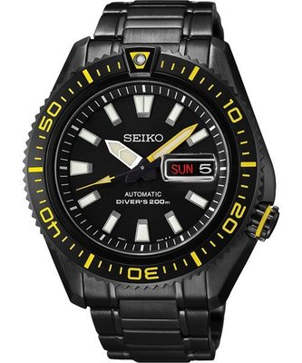 SEIKO Mechanical 怒海潛將200米機械腕錶(SRP499J1)-IP黑/42mm4R36-02Z0SD