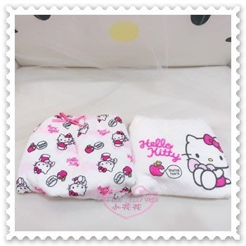 ♥小公主日本精品♥ Hello Kitty 蘋果 蝴蝶結 內褲 兒童內褲 白色粉色 兩入組 32034707