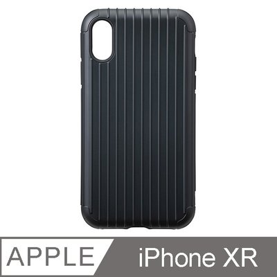 KINGCASE (現貨) Gramas 日本東京 抗衝擊行李箱 iPhone XR 經典手機殼 - Rib 黑