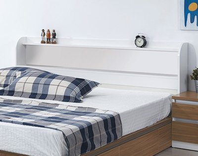 【生活家傢俱】HJS-438-1：艾美爾3.5尺加厚床頭片-白色【台中家具】單人床頭板 系統家具 低甲醛 台灣製造