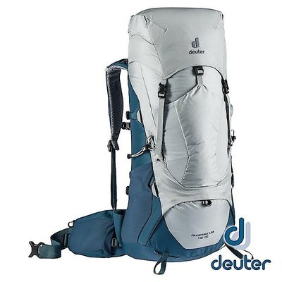 【德國 deuter】AIRCONTACT LITE 拔熱式透氣背包40+10L『銀白/深藍』3340321