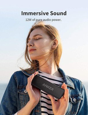 Anker soundcore 2  IPX7 防水 藍芽喇叭黑色 Bluetooth