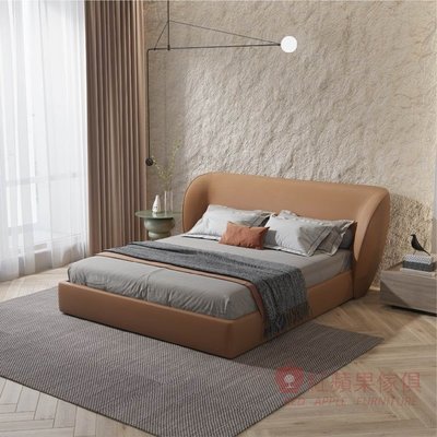 [紅蘋果傢俱] 現代極簡系列 OM-8850 床架 布床 絨布床 雙人床 雙人加大床 現代床架 網紅床架
