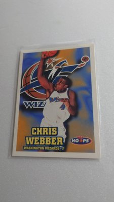 1998年NBA HOOPS明星球員CHRIS WEBBER少見一張~30元起標(A3)