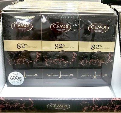 Costco好市多 CÉMOI 82% 黑巧克力 100g x 6入  dark chocolate