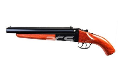 【WKT】FS 華山0521 MAD MAX 6mm 雙管散彈梨花木 瓦斯短管 雙管散彈槍-FSG0521S6