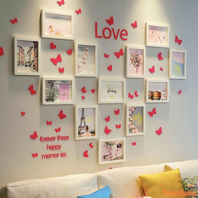 快樂屋HappyHouse創意相框 掛牆組合照片牆 客廳 臥室 裝飾背景相片牆 訂製 列印照片畫芯二選一