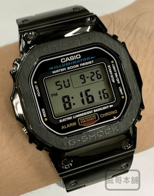 【威哥本舖】G-Shock 全新不鏽鋼改裝實品 DW-5600改裝 DW-5600E 已改含錶（全黑款）