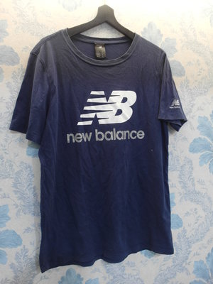 new balance 深藍色短袖T恤