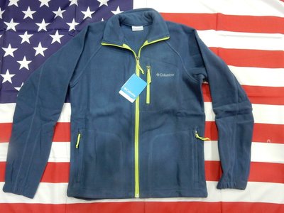 現貨 Columbia Fast Trek II 男刷毛中層夾外套 登山夾克 XS 藍黃 深藍(已售) 其他尺寸須代購
