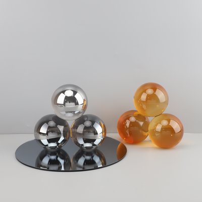 現代簡約輕奢幾何圓球水晶擺件樣板間辦公桌桌面書托軟裝飾品擺設-特價
