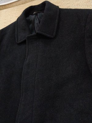 Italy 義大利製造 Mr Ramos 黑色羊毛長大衣 48 大約L號