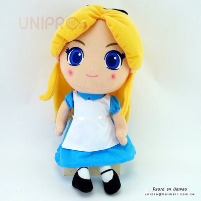 【UNIPRO】晶漾 大眼 愛麗絲 公主 36公分 絨毛玩偶 娃娃 布偶 迪士尼正版授權 Alice