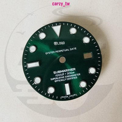 熱銷 特價現貨~手錶配件 黑 綠水鬼 GMT 鬼王表面 字面 錶盤 適配2836 3135機芯現貨