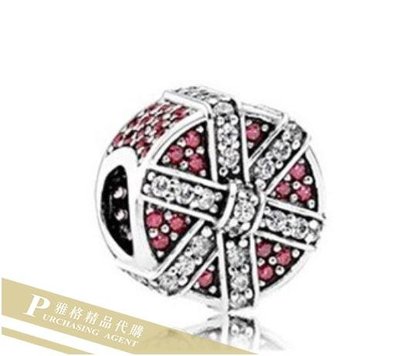 雅格時尚精品代購 Pandora 潘朵拉 新款 鑲鑽紅色禮物盒串珠 925純銀 Charms 美國代購
