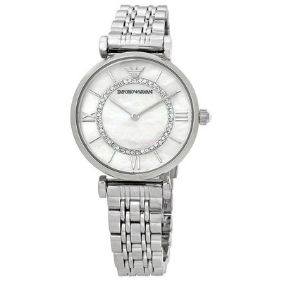 熱賣精選現貨促銷 EMPORIO ARMANI 亞曼尼手錶 AR1908 經典珍珠貝面 女錶  歐美代購 明星同款