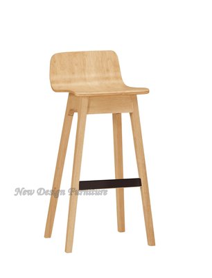 【N D Furniture】台南在地家具-北歐日式風格橡膠木實木曲木背板原木色吧台椅/高腳椅中島椅MC
