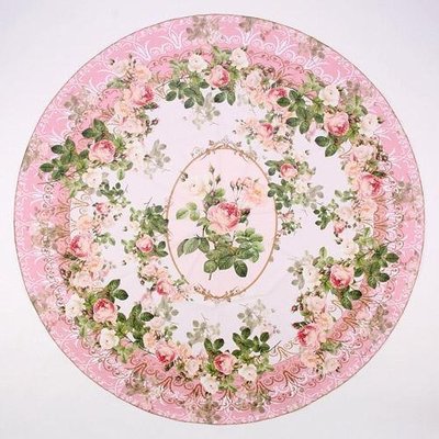 芭比日貨~*日本製 ANGELIQUE SPICA 華麗玫瑰圓桌巾 桌布 現貨