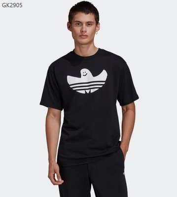 現貨熱銷-全新現貨 Adidas 幽靈 短t 愛迪達 大LOGO 短袖 黑白 GK2905 滿千免運