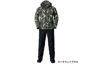 五豐釣具-SHIMANO  新款防水透氣雨衣透裝迷彩色RA-025Q 特價5500元