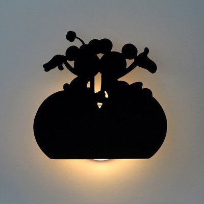 【噗嘟小舖】現貨 米奇米妮 聲音 感應式 LED 壁燈 購於日本 小夜燈 剪影 迪士尼 使用電池 兒童房 生日禮物 禮盒