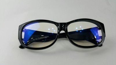台灣製造  防風眼鏡 濾藍光護目鏡 (750橢圓形淺茶色片霧面黑框) 抗UV400還有抗藍光功能.室內戶外兩用