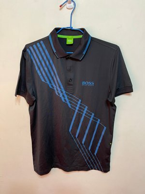 「 二手衣 」 HUGO BOSS 男版短袖POLO衫 S號（黑）J