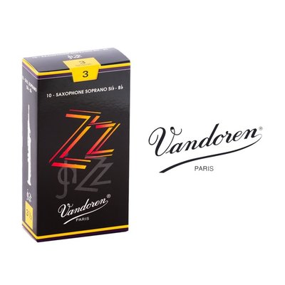 小叮噹的店- 法國 Vandoren SOPRANO ZZ 高音薩克斯風竹片 黑盒 10片裝S-ZZ