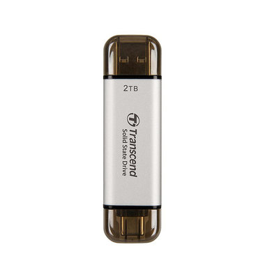 創見 ESD310 2TB  SSD Type-C USB 3.1 高速 行動固態硬碟 銀色 (TS-ESD310S-2TB)