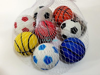 【樂達玩具】8入橡膠球 ( 3.9公分 ) 台灣製  彈力球 彈跳球 ( 足球 &amp; 籃球 ) #9561
