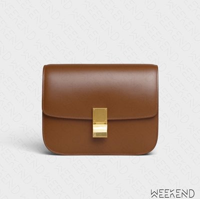 【WEEKEND】 CELINE Medium Classic Box Bag 中款 豆腐包 方包 肩背包 駝色
