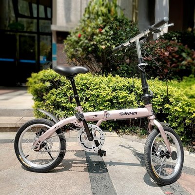 NKL三河馬16/14寸可折疊變速超輕便攜小型成人兒童男女式學生自行車-促銷