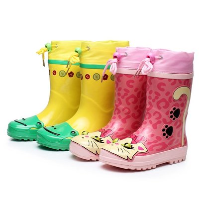 束口兒童雨靴男女童立體卡通雨鞋韓國幼兒園水鞋環保橡膠套#雨具#防水#防滑#創意#促銷