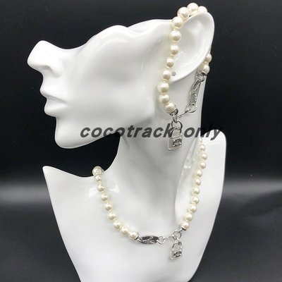 現貨熱銷-Vivienne Westwood 歐美鍍金全銅鎖樹脂珍珠/施家珍珠項鏈手鏈