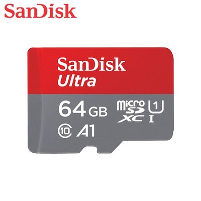SANDISK 64GB Ultra A1 C10 TF 手機記憶卡 台灣保固公司貨 (SD-SQUAB-64G)