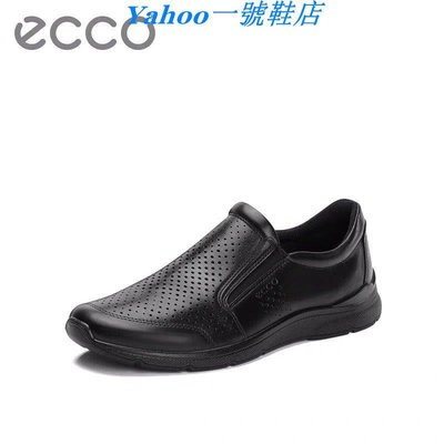 Ｙａｈｏｏ一號鞋店 ECCO愛步 21新款商務休閒男鞋 時尚青年套腳鞋 歐文511644系列男士皮鞋黑色39-44