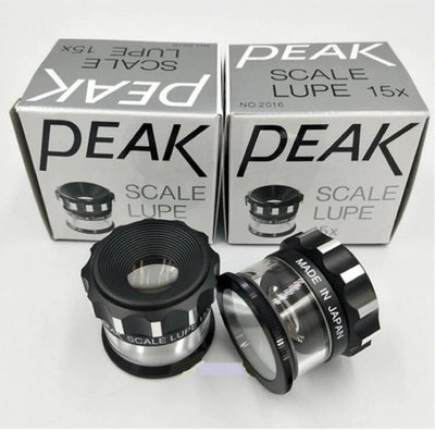 轉賣 日本 PEAK放大鏡🔍帶刻度15倍放大鏡 2016-15X 圓筒目鏡顯微鏡